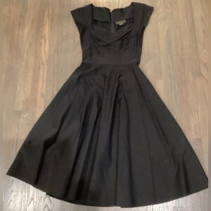 Retro 1950s Style Black Dress